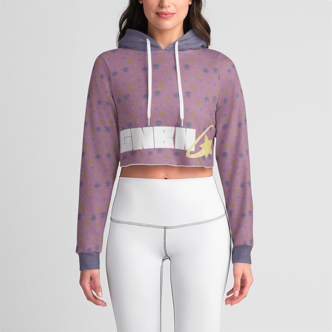 CROP HOODIE STAR TRIPPER PURPLE