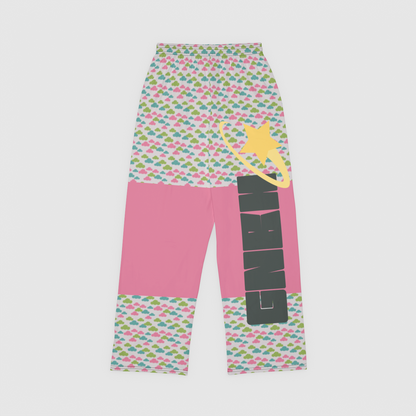 PAJAMA PANT WITH COLOR BLOCK CLOUD GEMS PINK