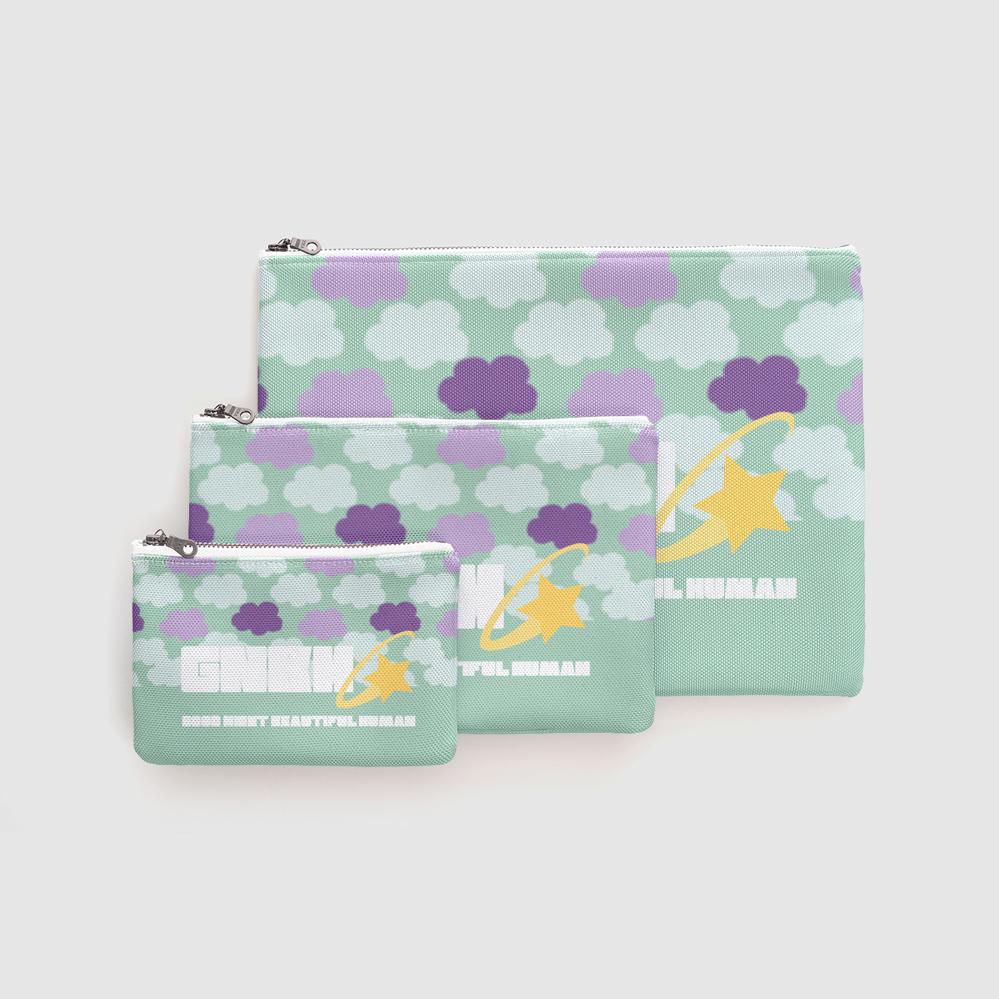 ZIP UP POUCH CLOUD CANDY GREEN