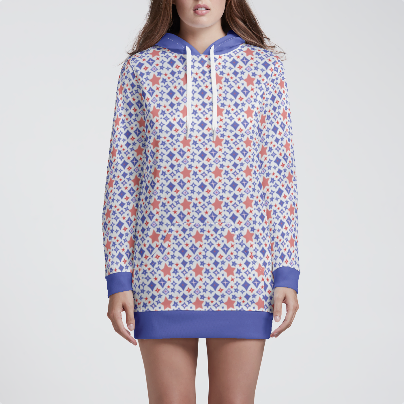 HOODIE DRESS STAR POWER INDIGO