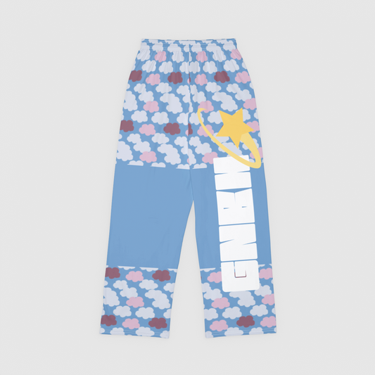 PAJAMA PANT WITH COLOR BLOCK CLOUD CANDY BLUE