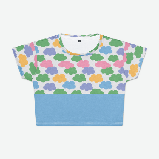 CROP TEE CLOUD CANDY LIGHT BLUE