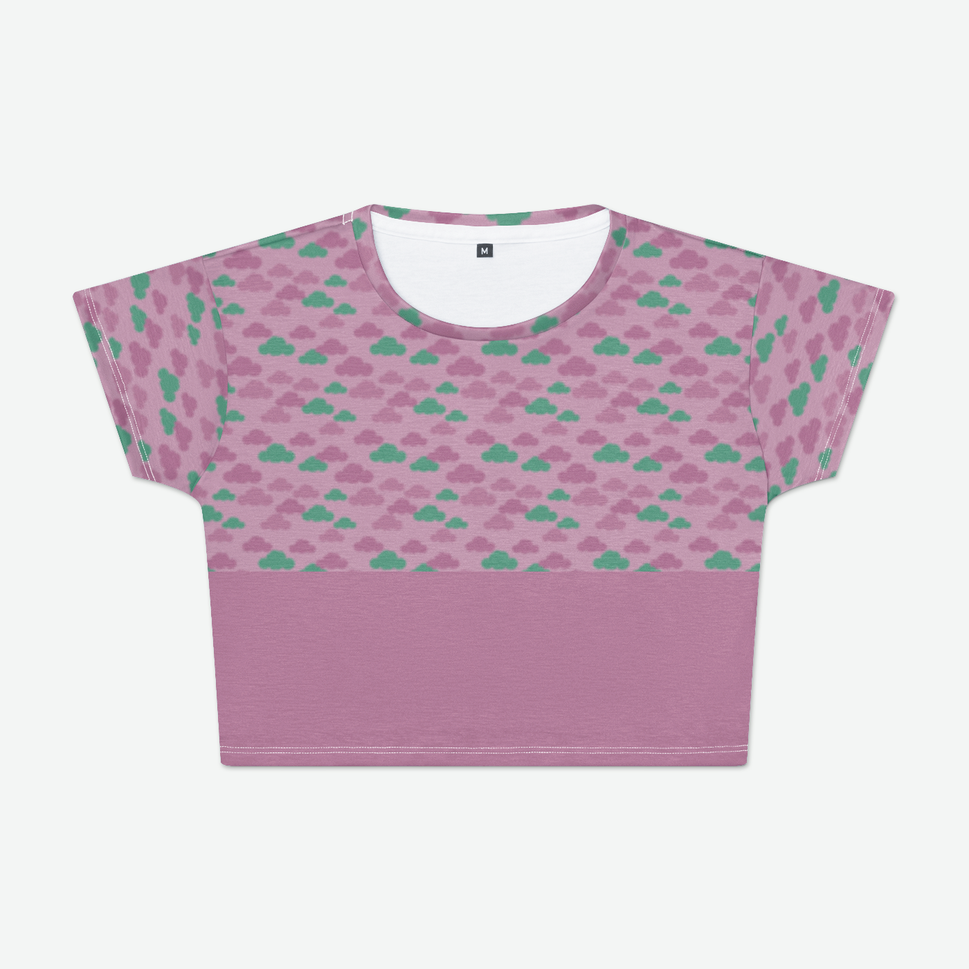 CROP TEE CLOUD GEMS MAUVE