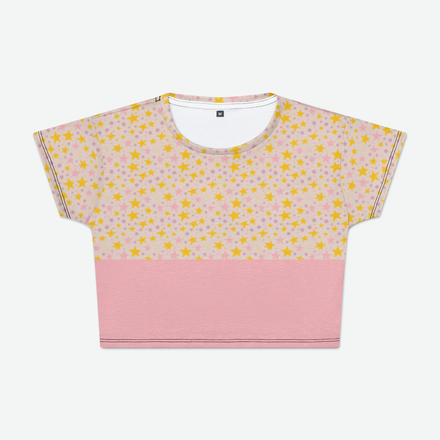 CROP TEE STARDUST LIGHT PINK