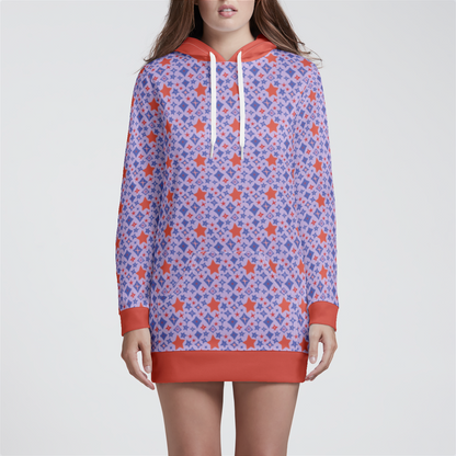 HOODIE DRESS STAR POWER RED