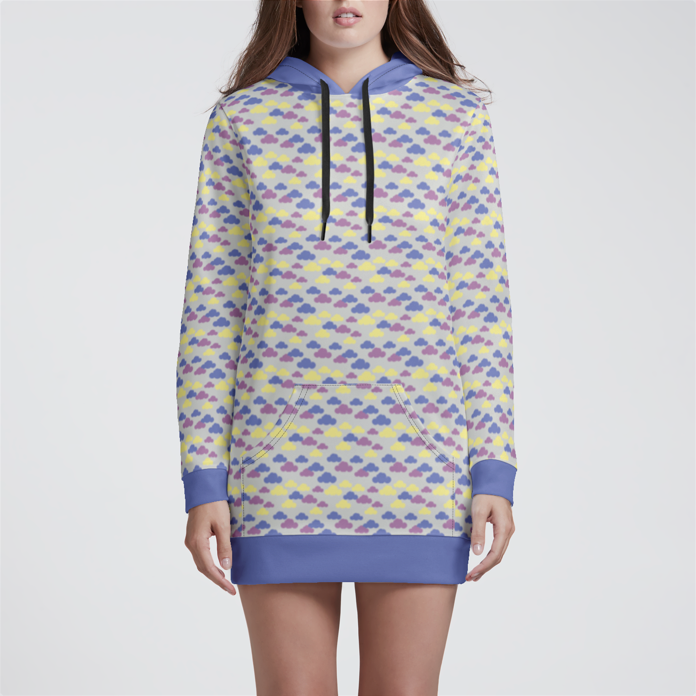 HOODIE DRESS CLOUD GEMS PERIWINKLE