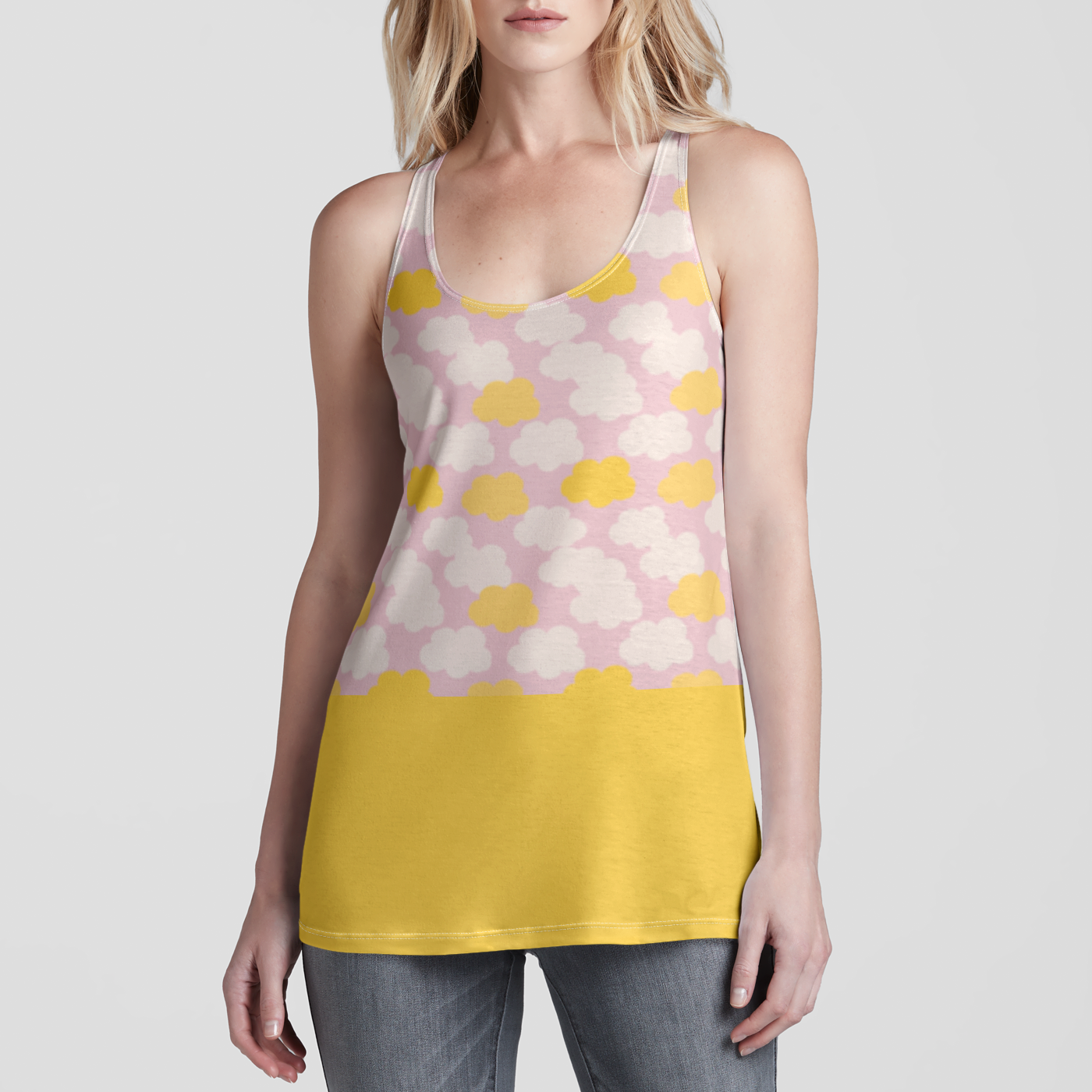 RACERBACK TANK TOP CLOUD CANDY PINK