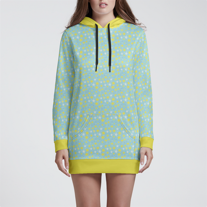 HOODIE DRESS STARDUST YELLOW