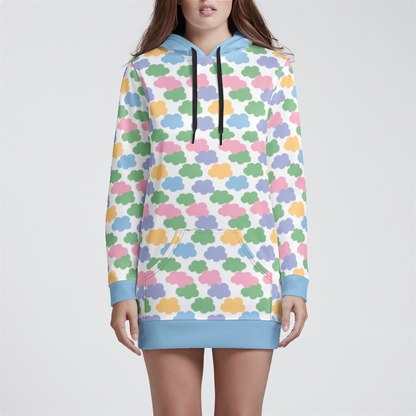 HOODIE DRESS CLOUD CANDY LIGHT BLUE