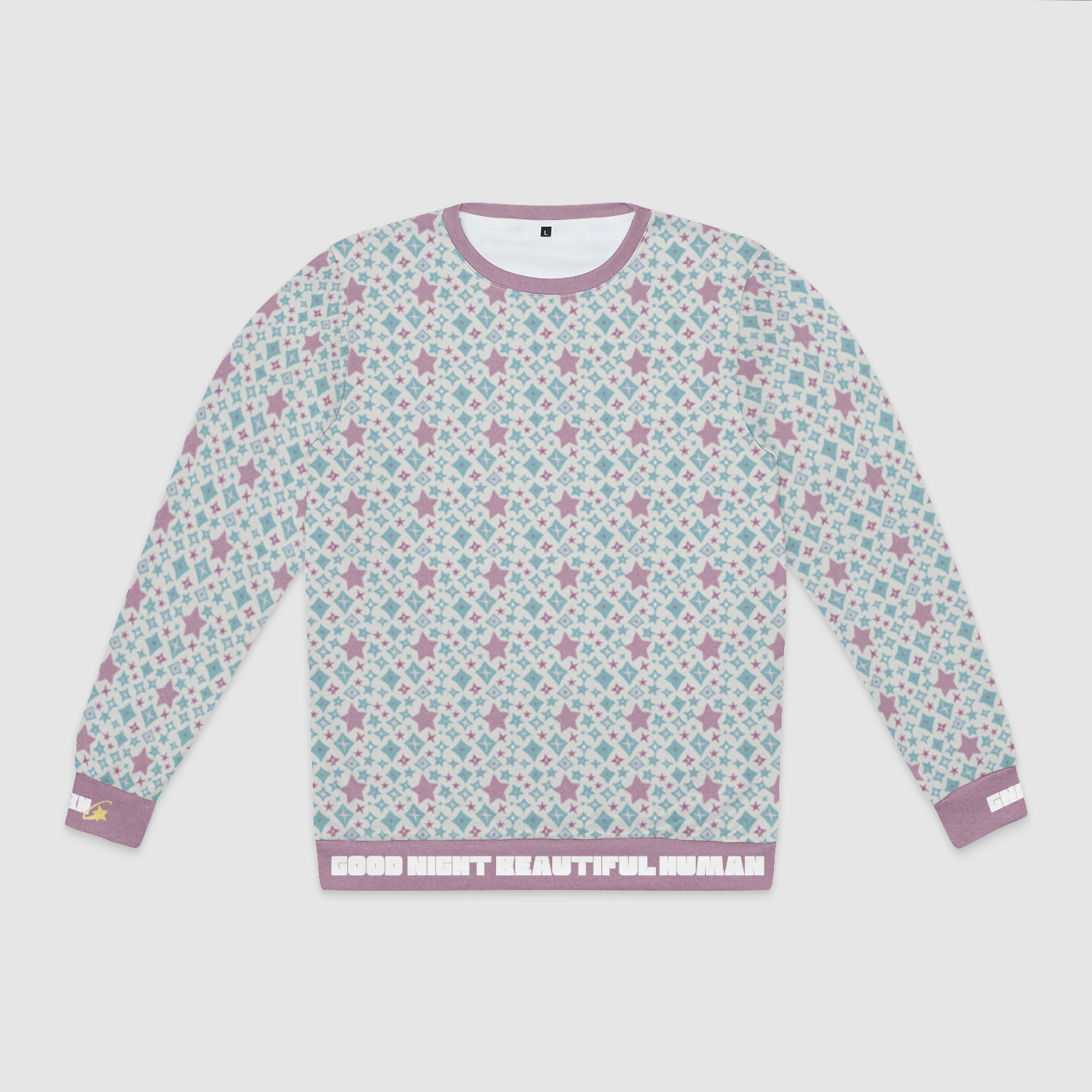 CREWNECK SWEATSHIRT STAR POWER PINK