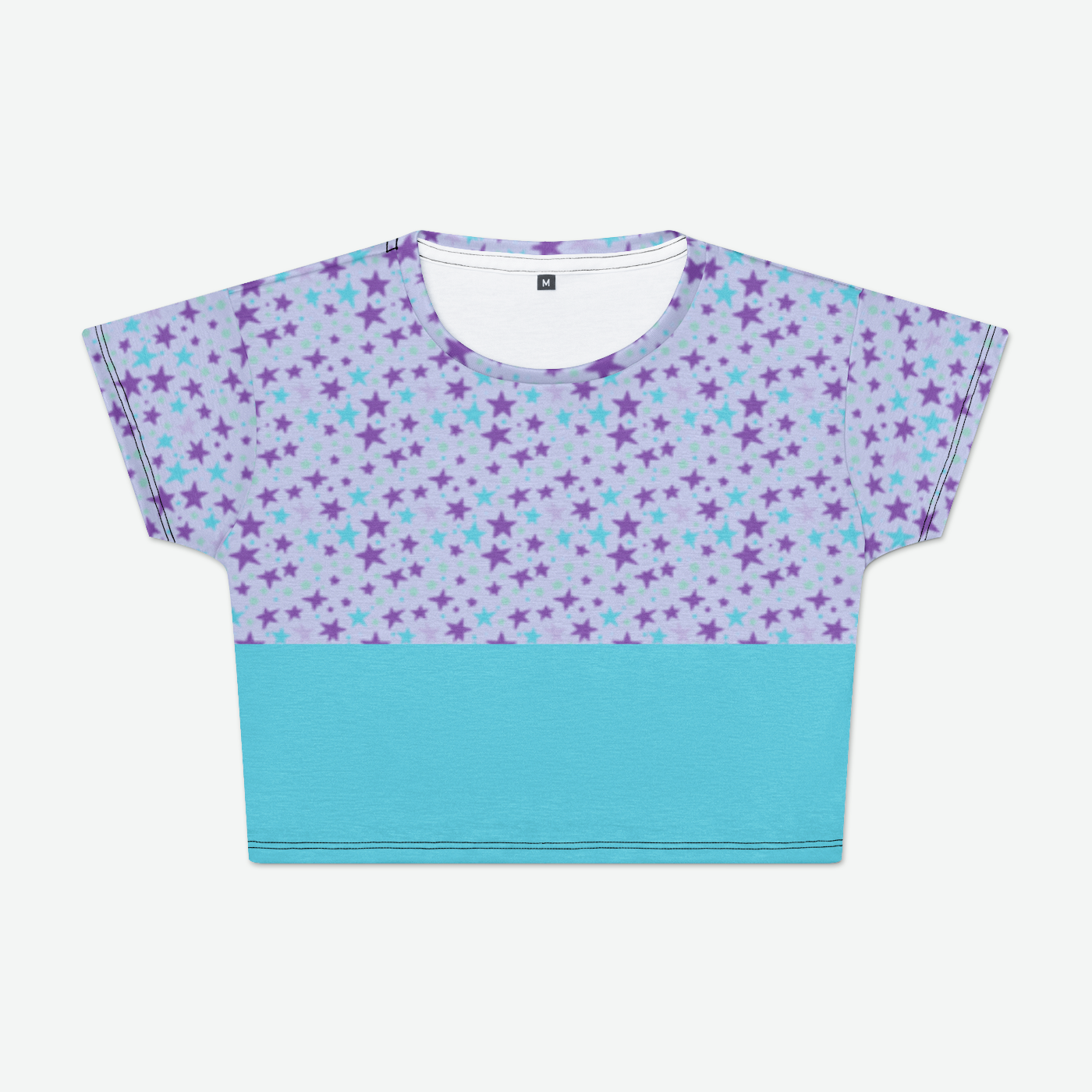 CROP TEE STARDUST BLUE