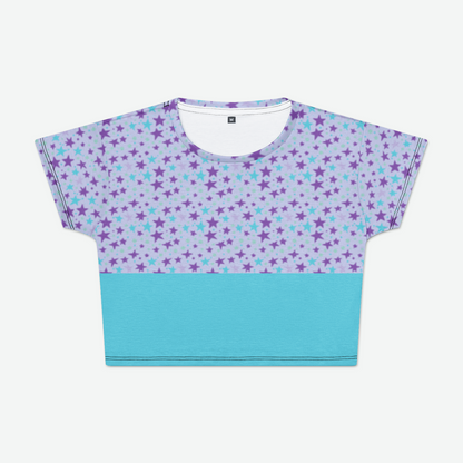 CROP TEE STARDUST BLUE