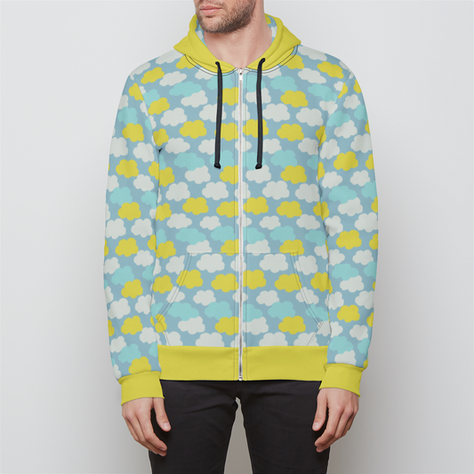 RELAXED ZIP UP HOODIE CLOUD CANDY YELLOW