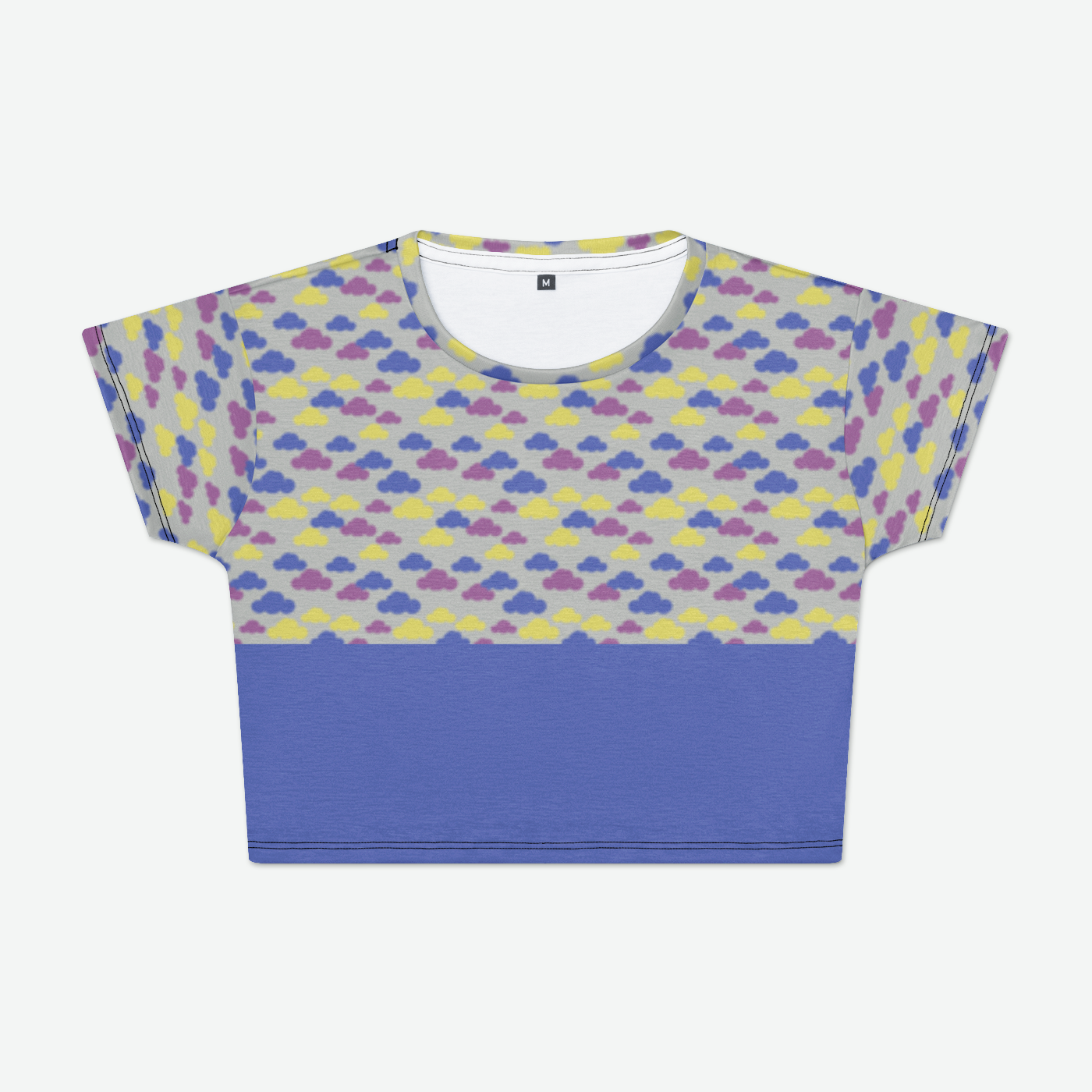 CROP TEE CLOUD GEMS PERIWINKLE