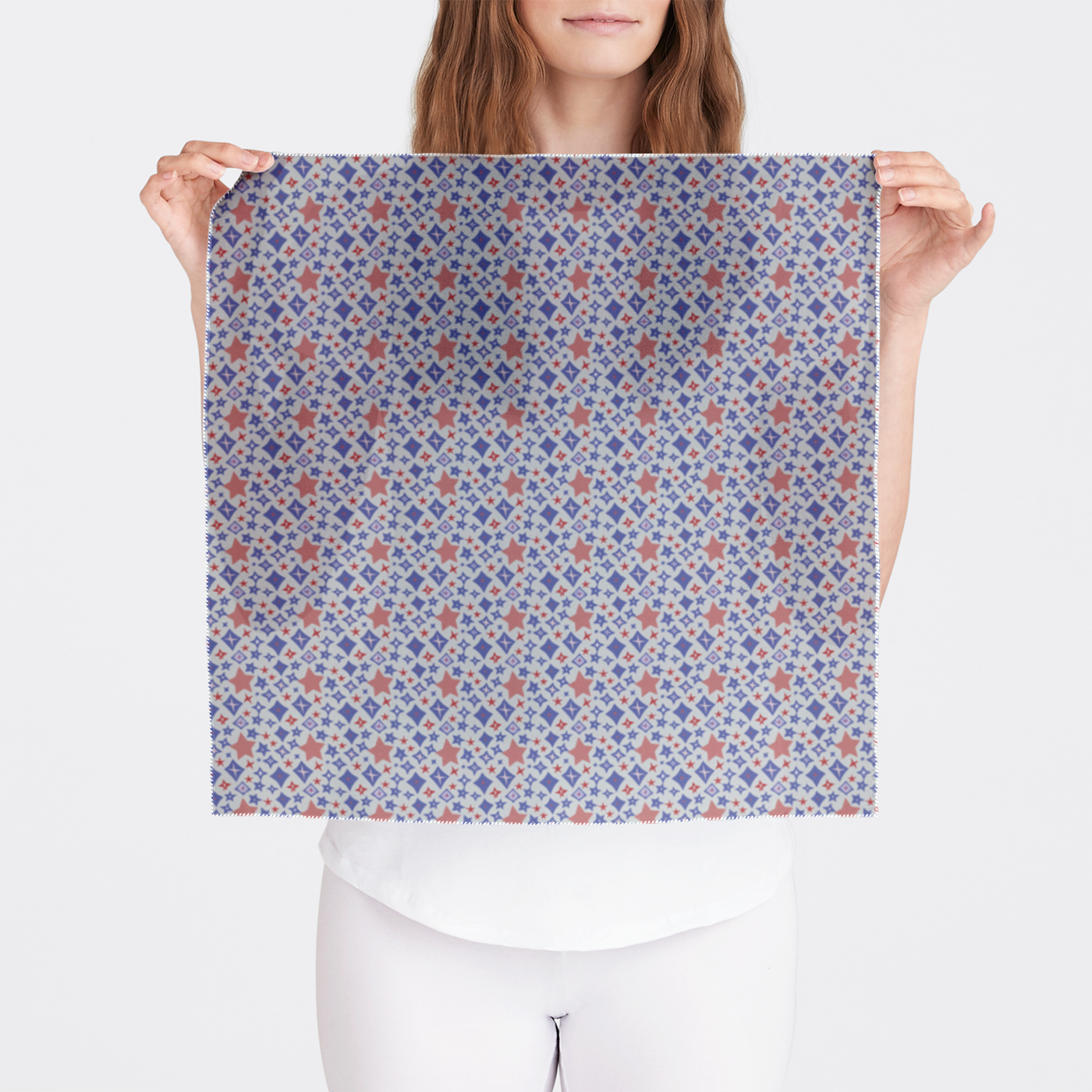 CHIFFON BANDANA STAR POWER INDIGO