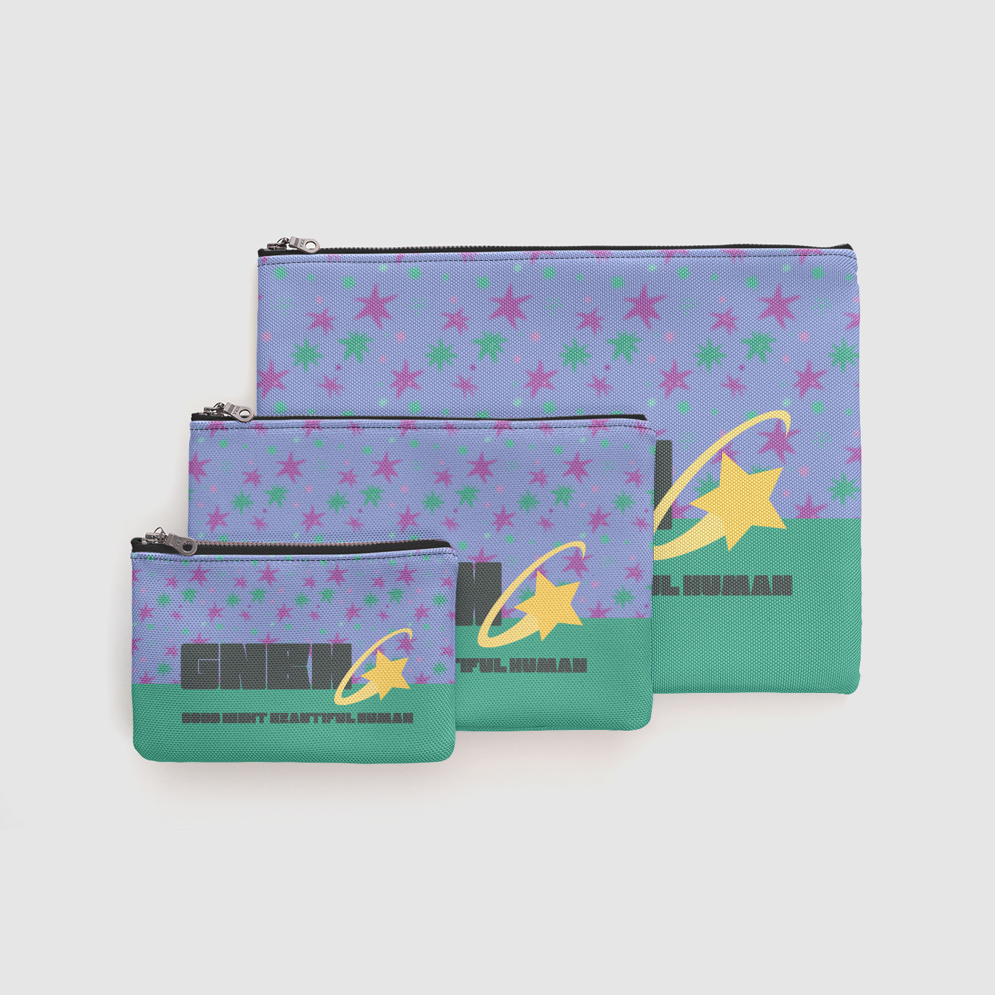 ZIP UP POUCH STAR TRIPPER AQUA