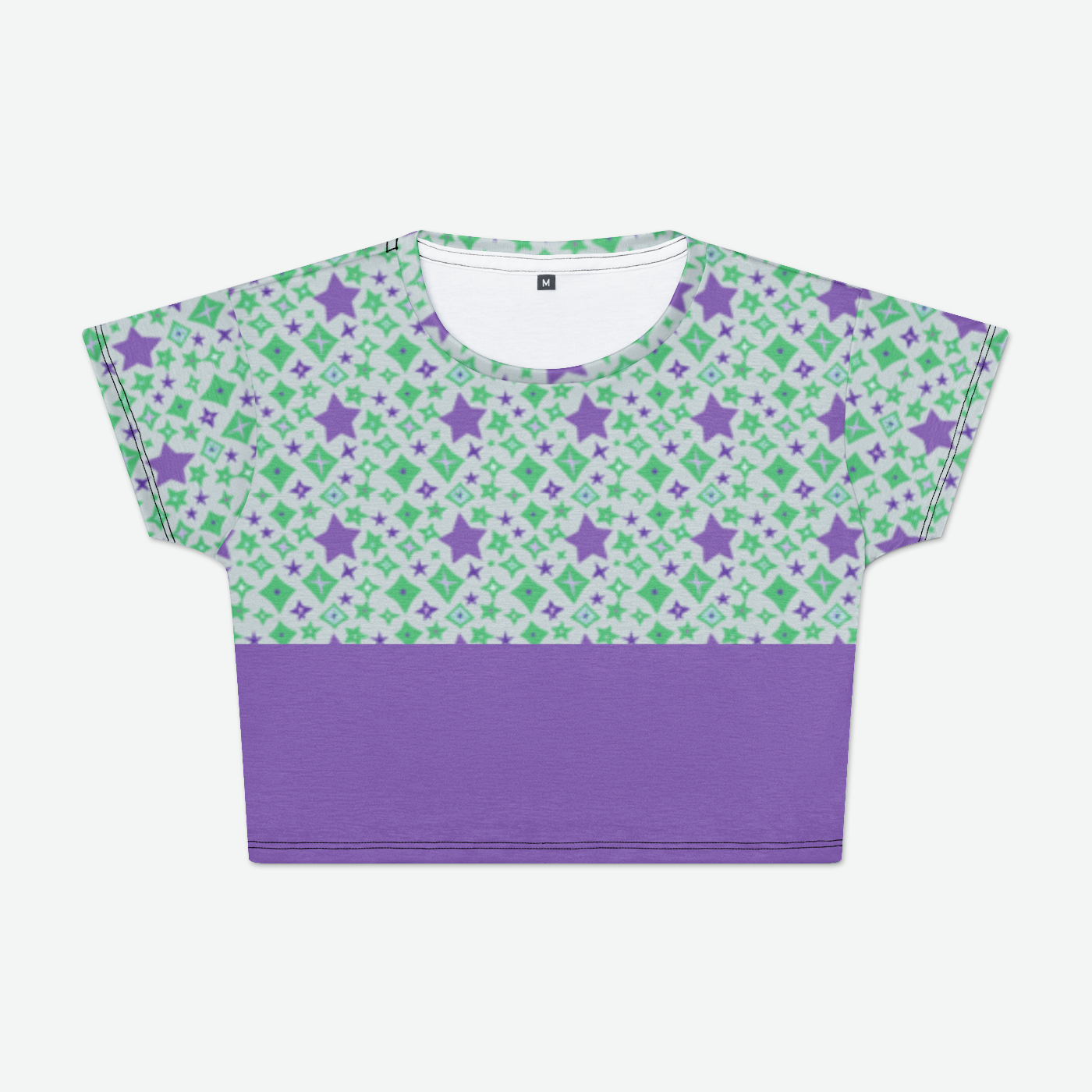 CROP TEE STAR POWER PURPLE