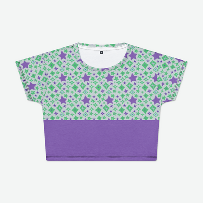 CROP TEE STAR POWER PURPLE