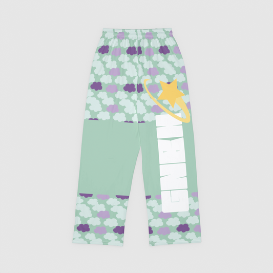 PAJAMA PANT WITH COLOR BLOCK CLOUD CANDY GREEN