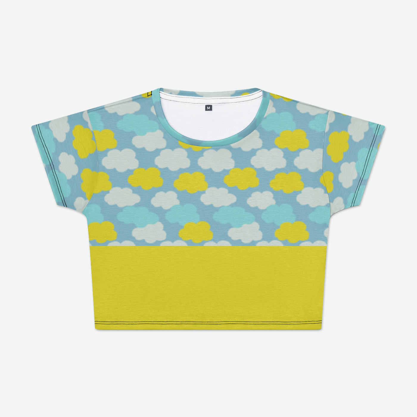 CROP TEE CLOUD CANDY YELLOW