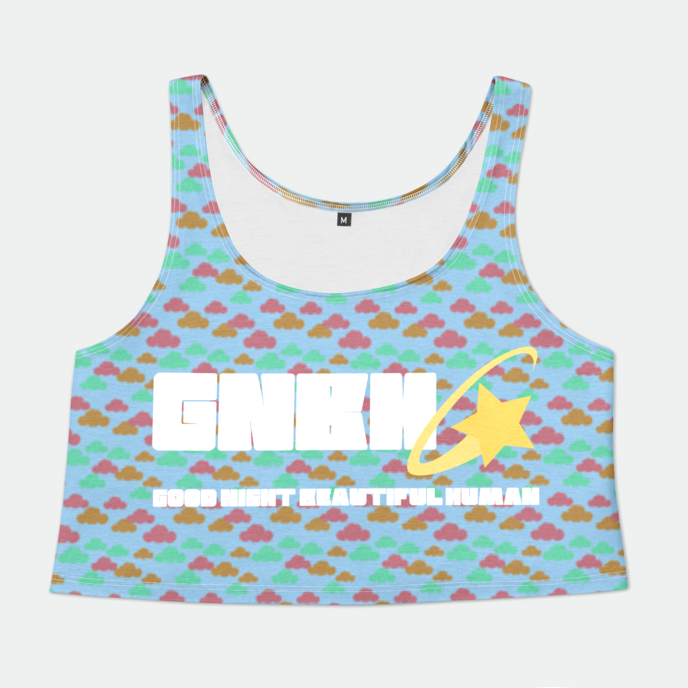 CROP TANK TOP CLOUD GEMS AQUA