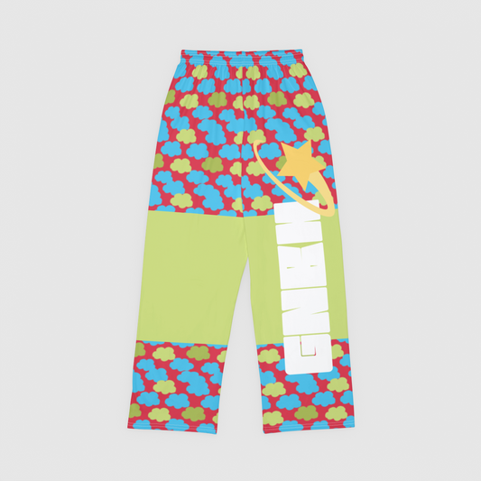 PAJAMA PANT WITH COLOR BLOCK CLOUD CANDY RED