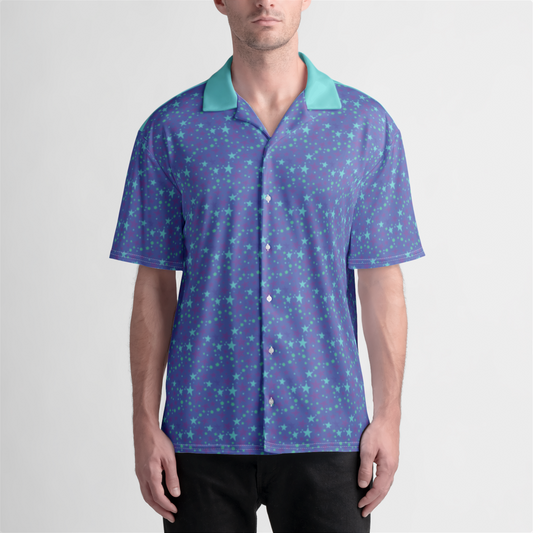 BUTTON UP SHIRT STARDUST TEAL