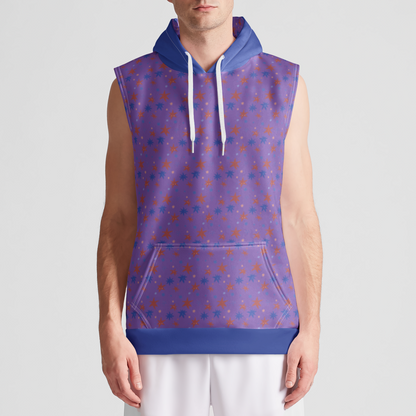 SLEEVELESS PULLOVER HOODIE STAR TRIPPER INDIGO