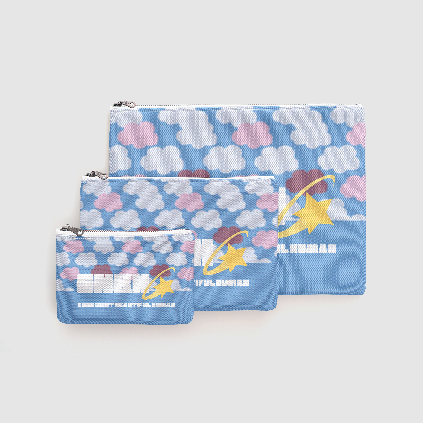 ZIP UP POUCH CLOUD CANDY BLUE