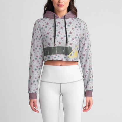 CROP HOODIE STAR TRIPPER PINK