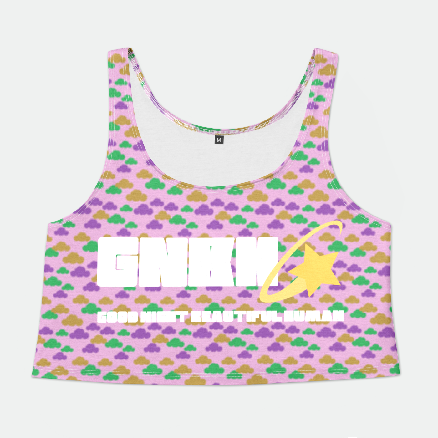 CROP TANK TOP CLOUD GEMS PURPLE