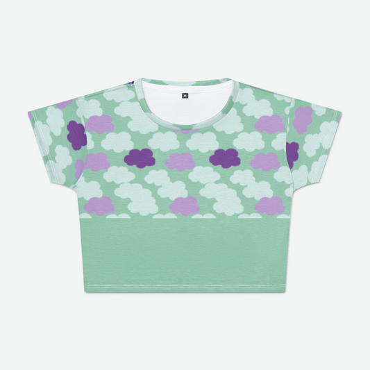 CROP TEE CLOUD CANDY GREEN