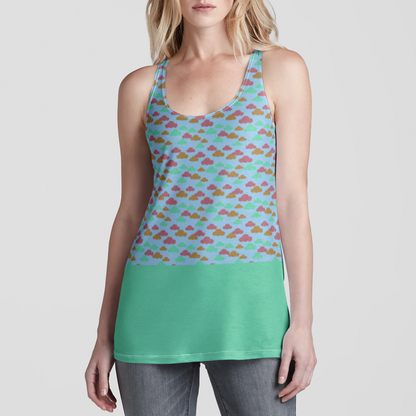 RACERBACK TANK TOP CLOUD GEMS AQUA