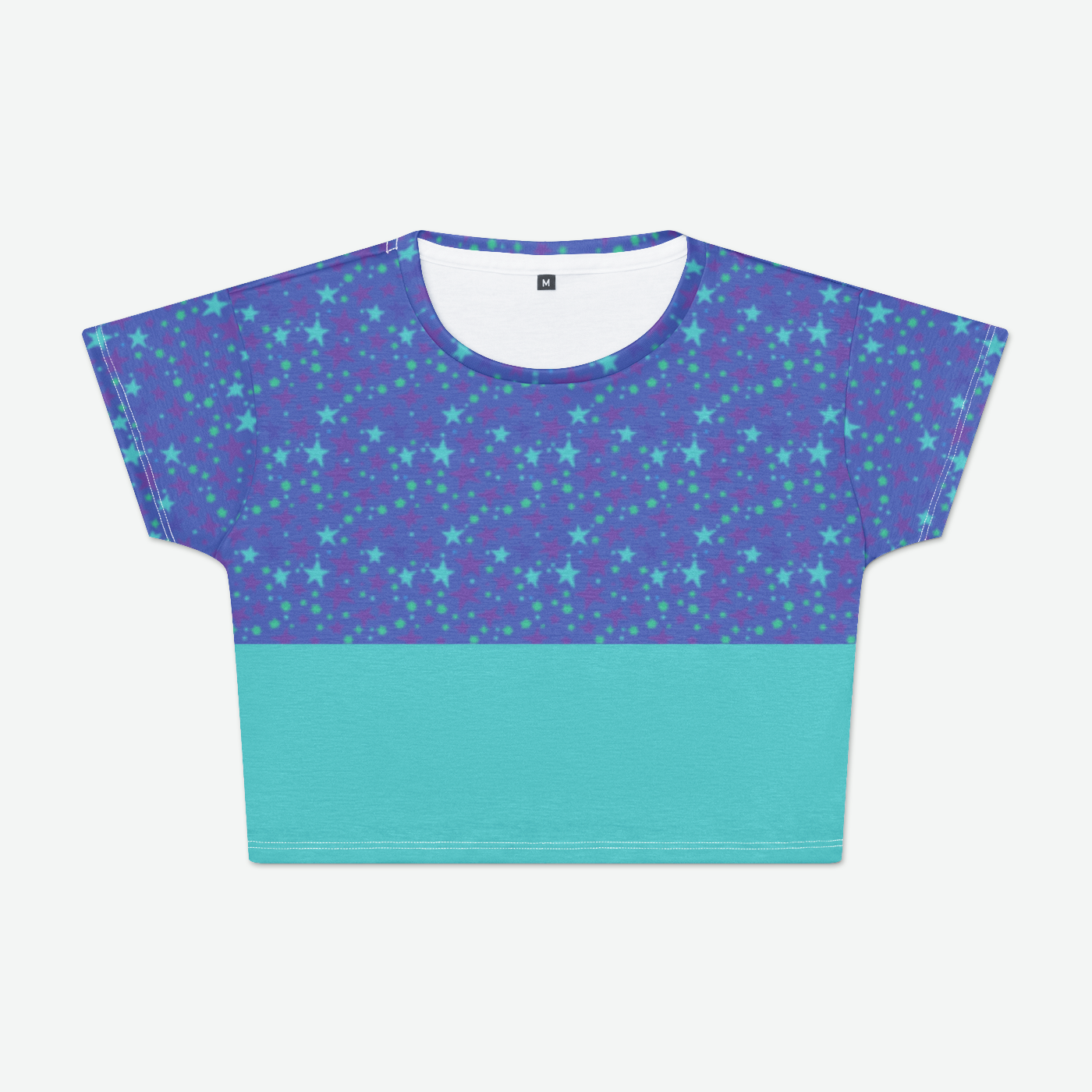 CROP TEE STARDUST INDIGO