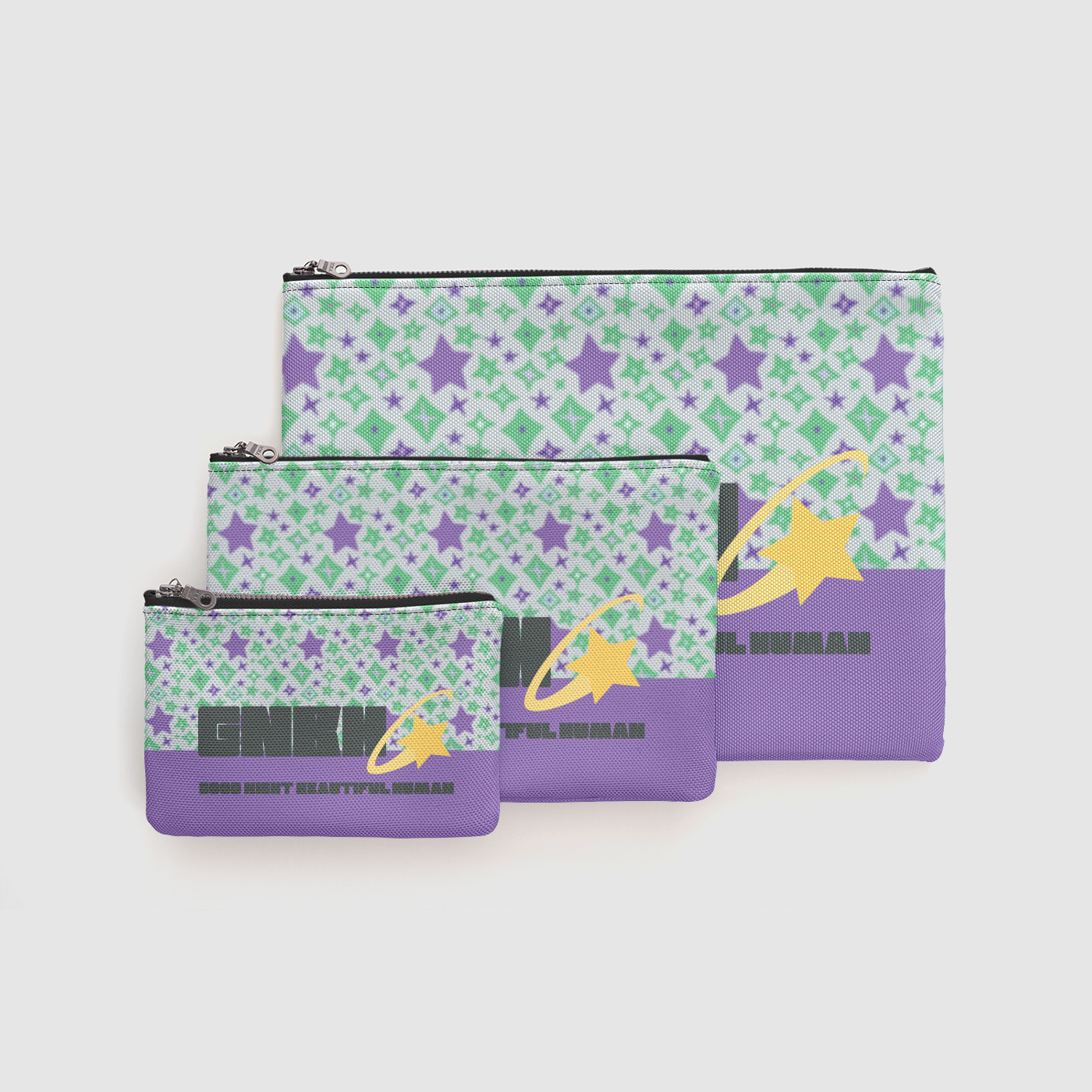 ZIP UP POUCH STAR POWER PURPLE