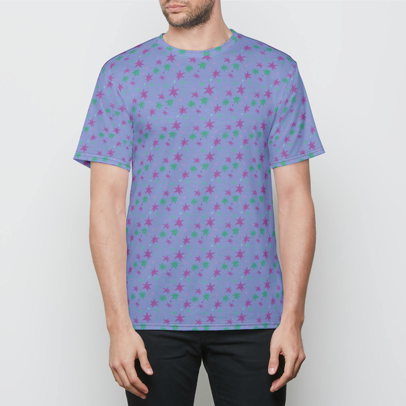 CREWNECK TEE STAR TRIPPER AQUA