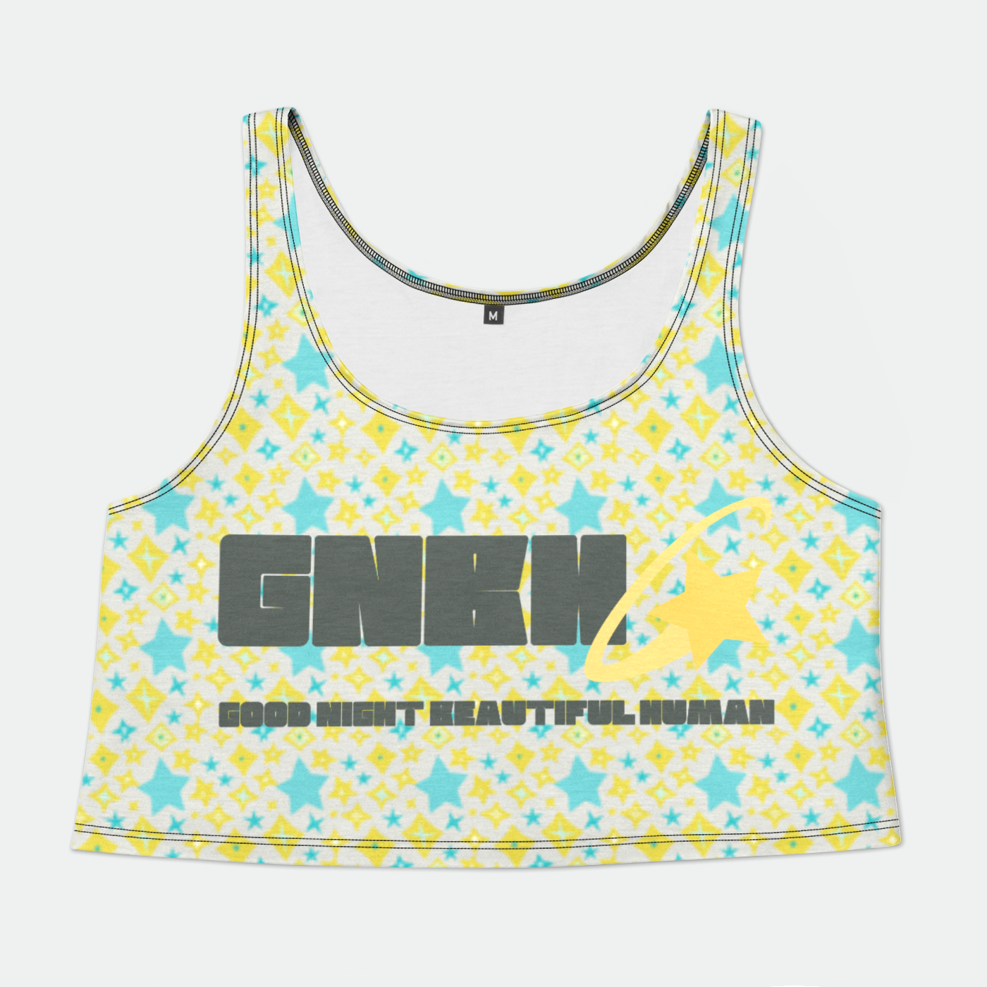 CROP TANK TOP STAR POWER TURQUOISE