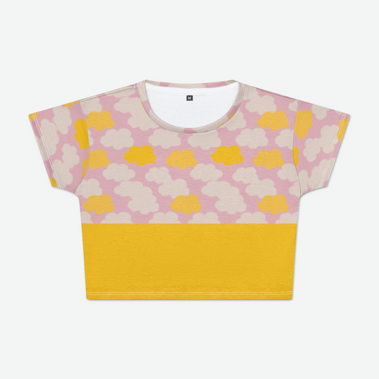 CROP TEE CLOUD CANDY PINK