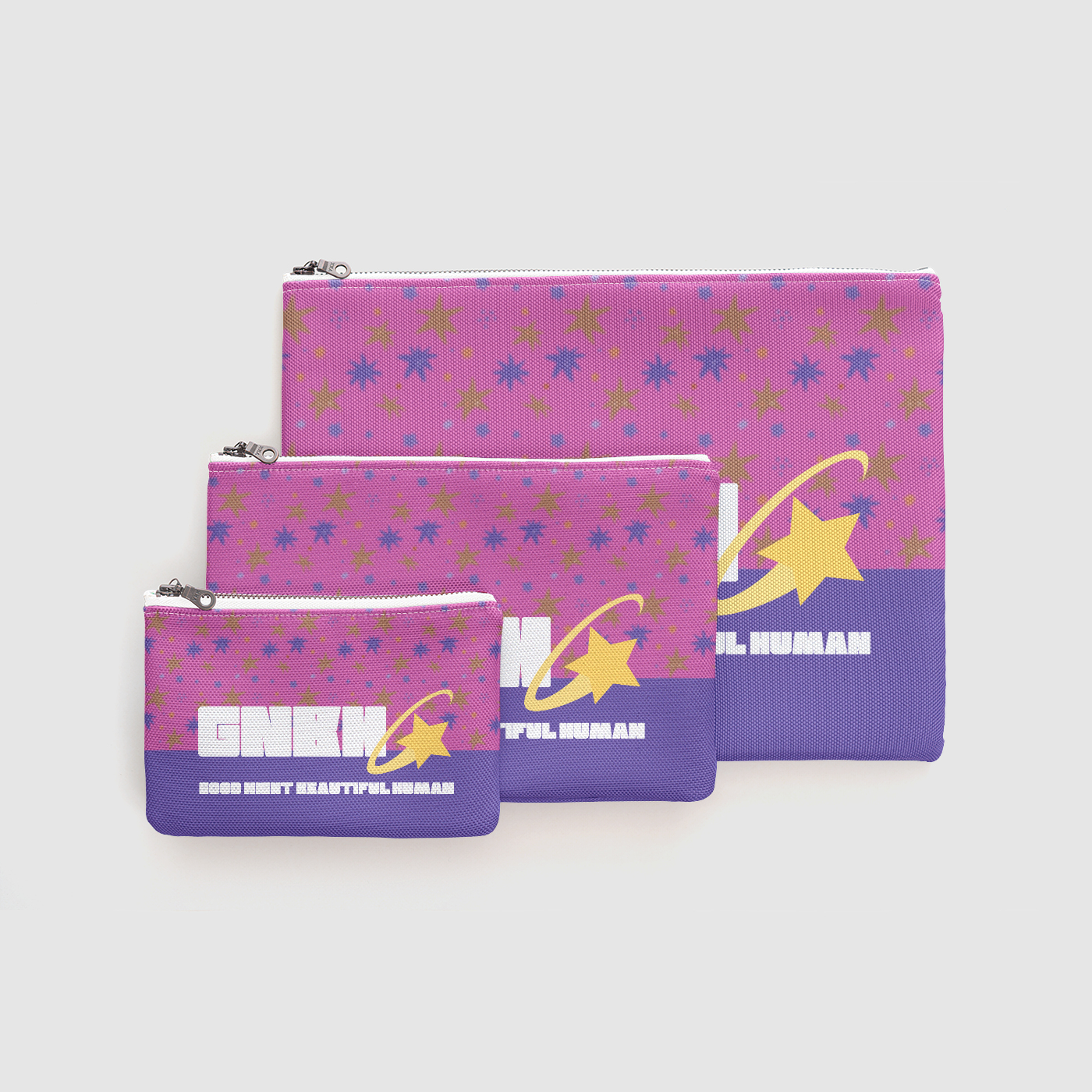 ZIP UP POUCH STAR TRIPPER PURPLE