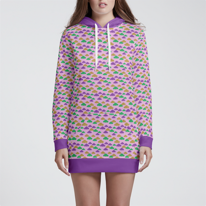 HOODIE DRESS CLOUD GEMS PURPLE