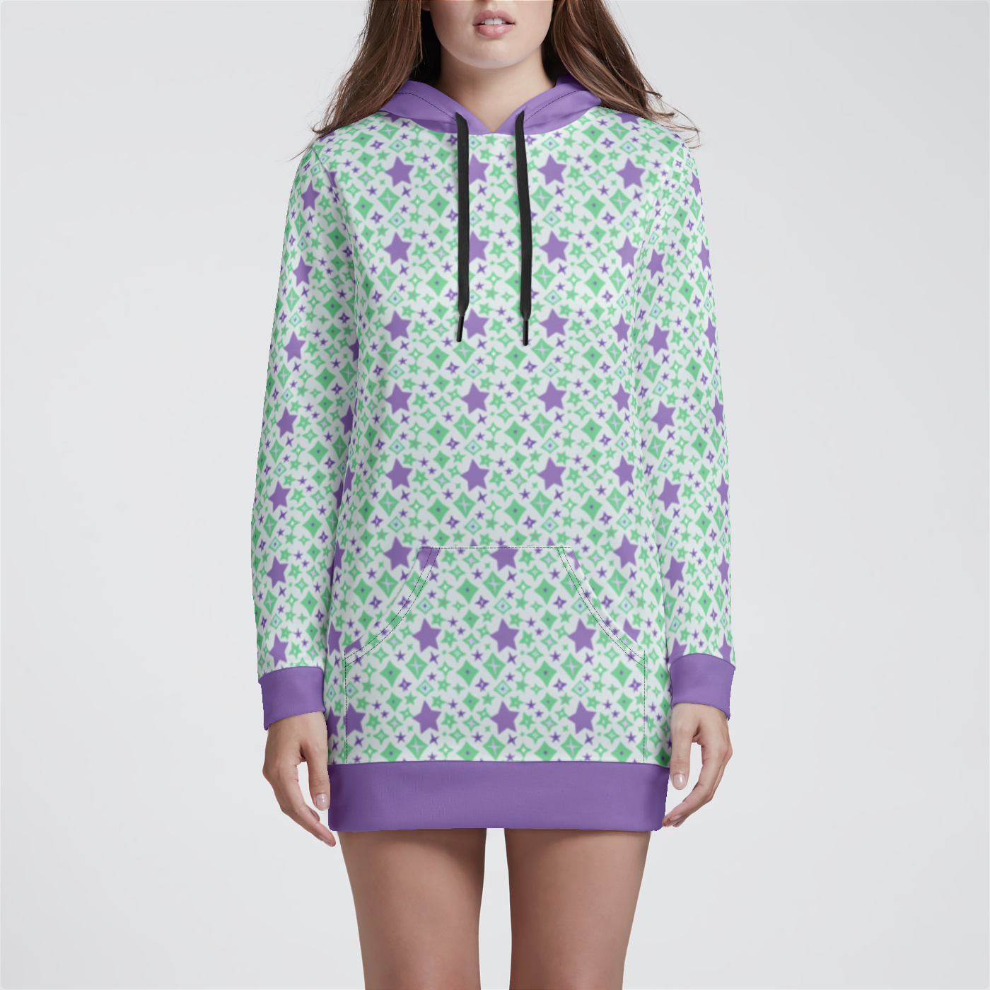 HOODIE DRESS STAR POWER PURPLE