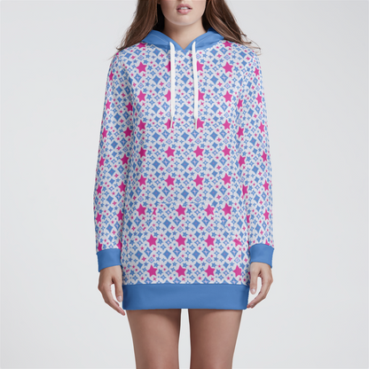 HOODIE DRESS STAR POWER BLUE