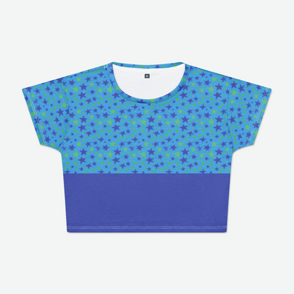 CROP TEE STARDUST TEAL