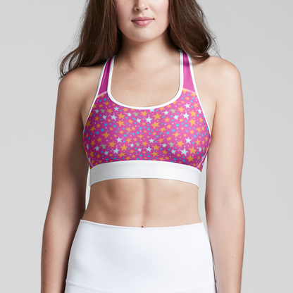 RACERBACK SPORTS BRA STARDUST PINK