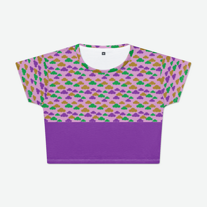 CROP TEE CLOUD GEMS PURPLE