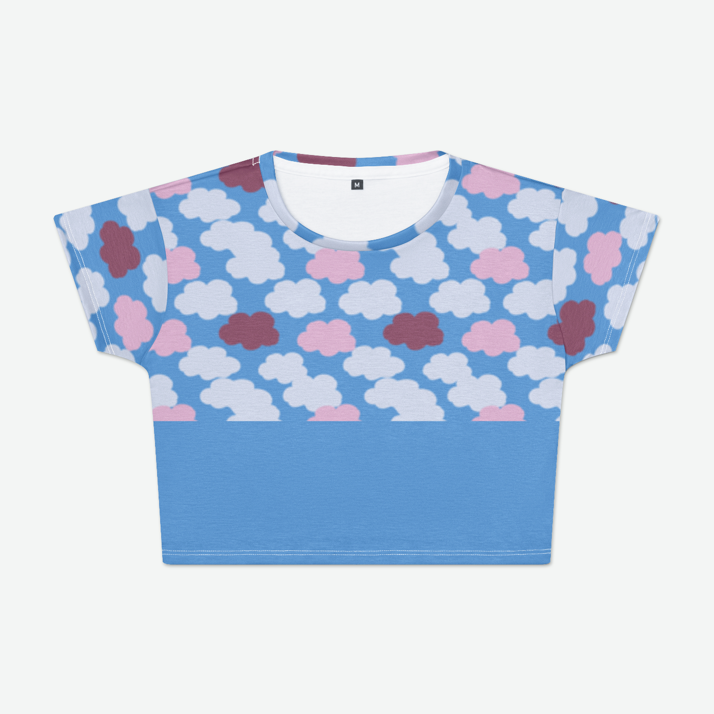 CROP TEE CLOUD CANDY BLUE