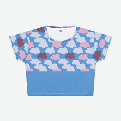 CROP TEE CLOUD CANDY BLUE