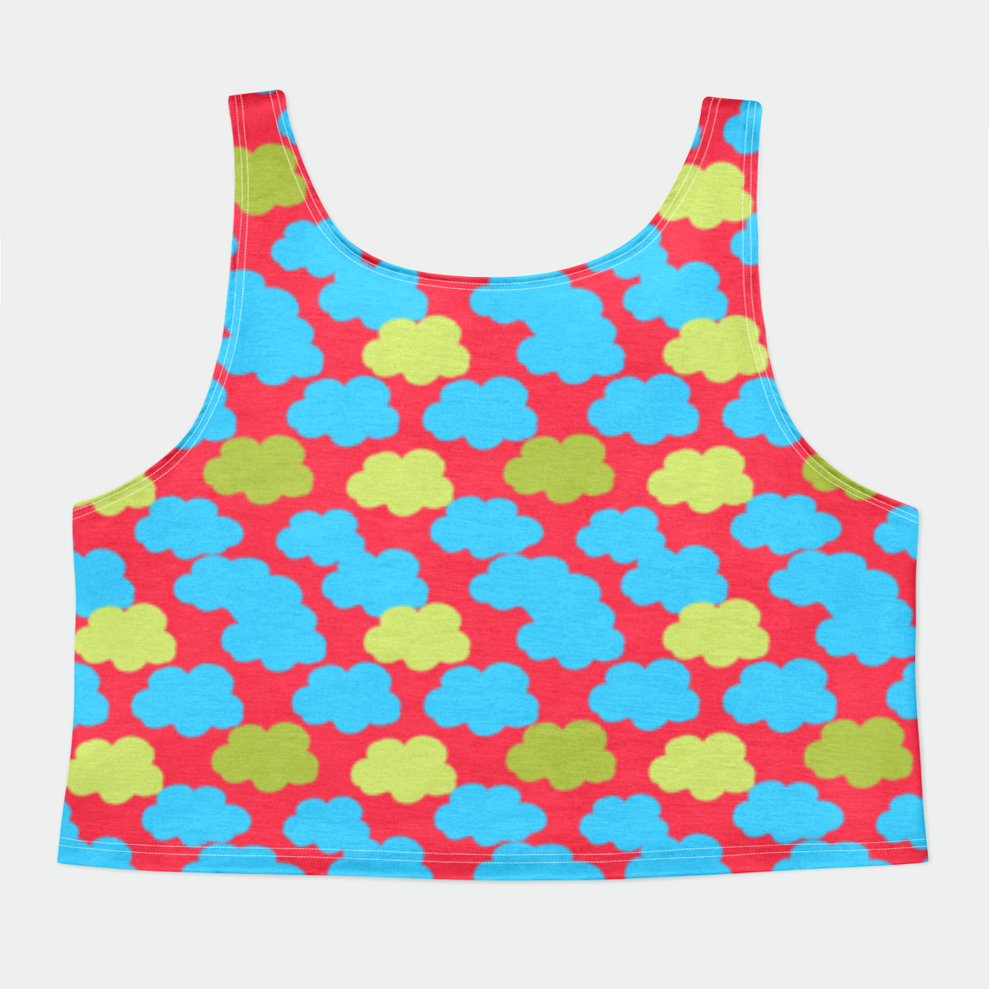 CROP TANK TOP CLOUD CANDY RED