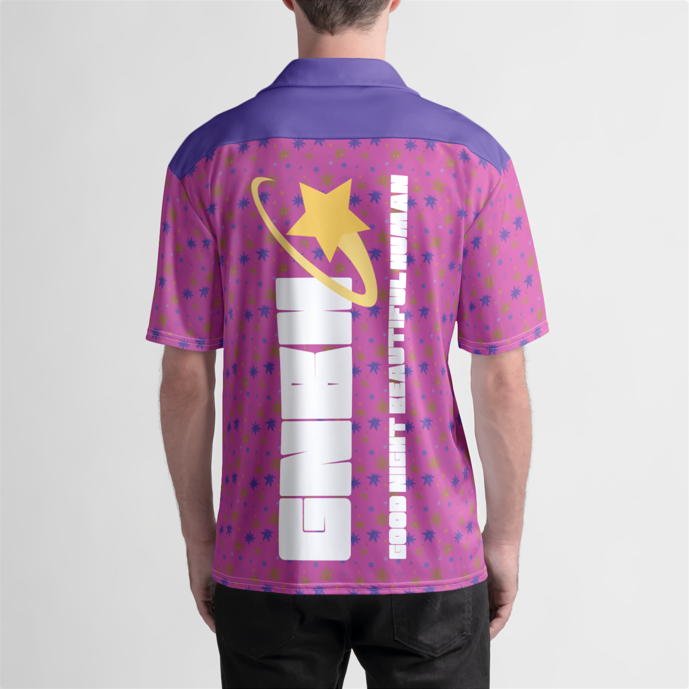 BUTTON UP SHIRT STAR TRIPPER PURPLE