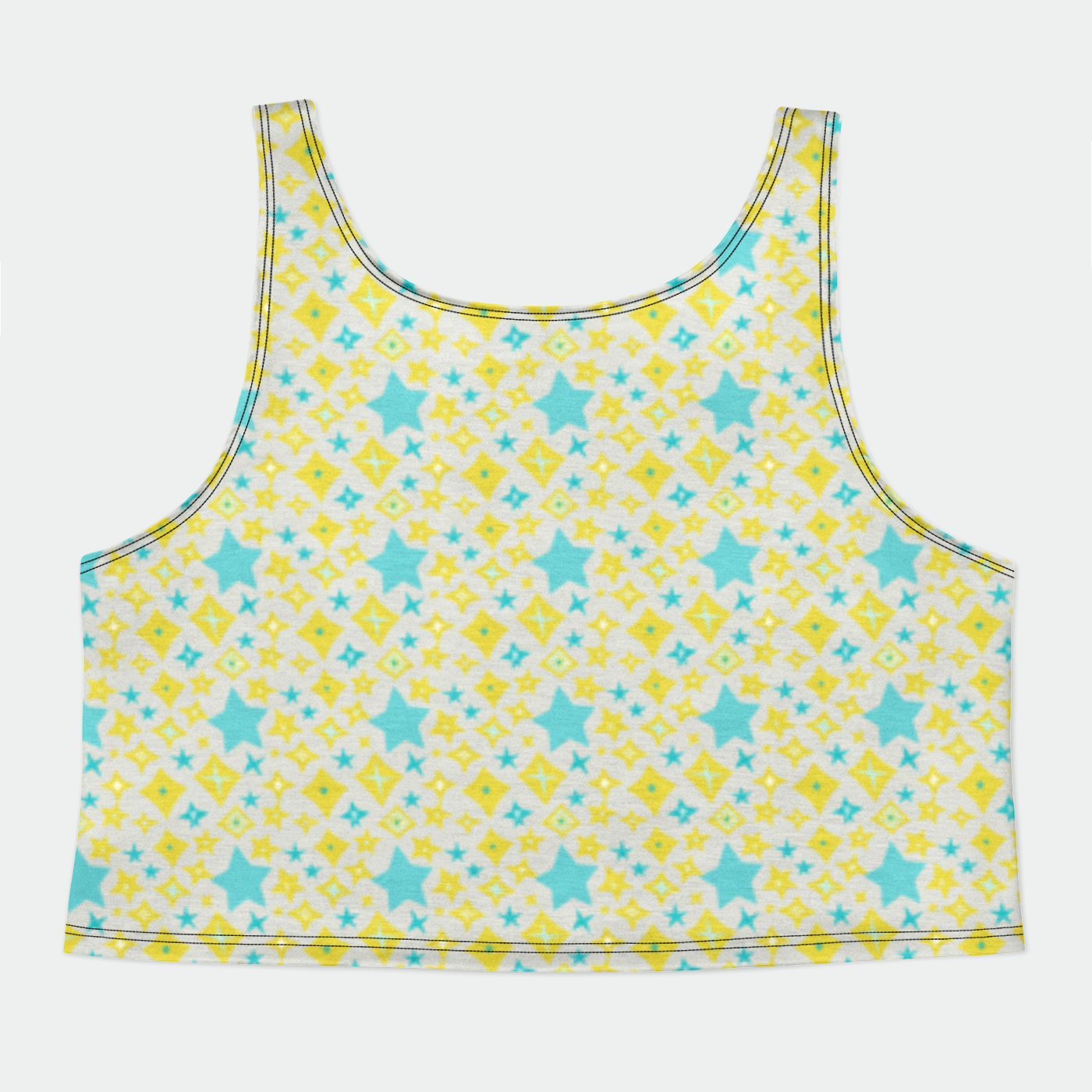 CROP TANK TOP STAR POWER TURQUOISE